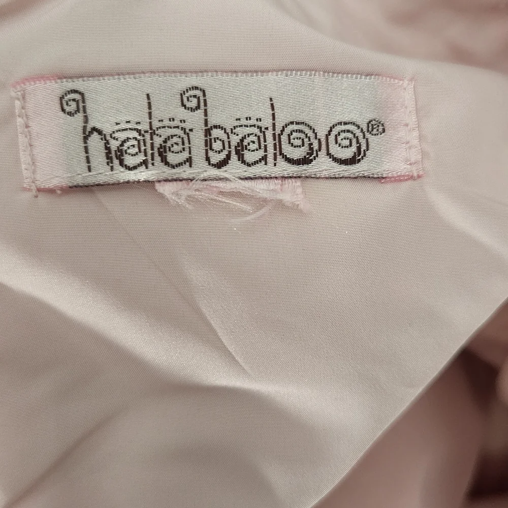 Halabaloo Dress Bell Sleeves Faux Fur Light Pink Silver Detail Read Description
